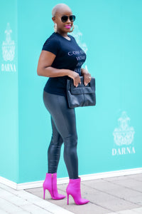 PLUS SIZE--High Waisted Faux Leather Leggings—Will Ship The Week Of 6/3/24