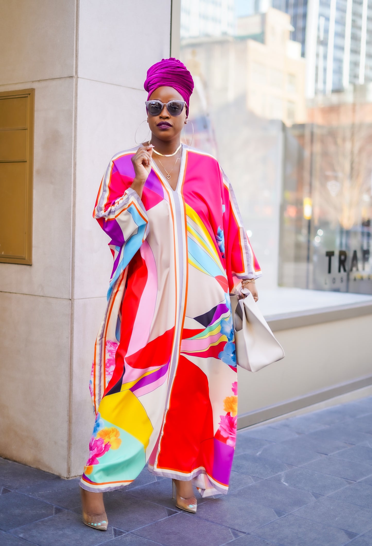 Hello Darling Colorful Abstract Kaftan--Will Ship The Week Of 5/19/25