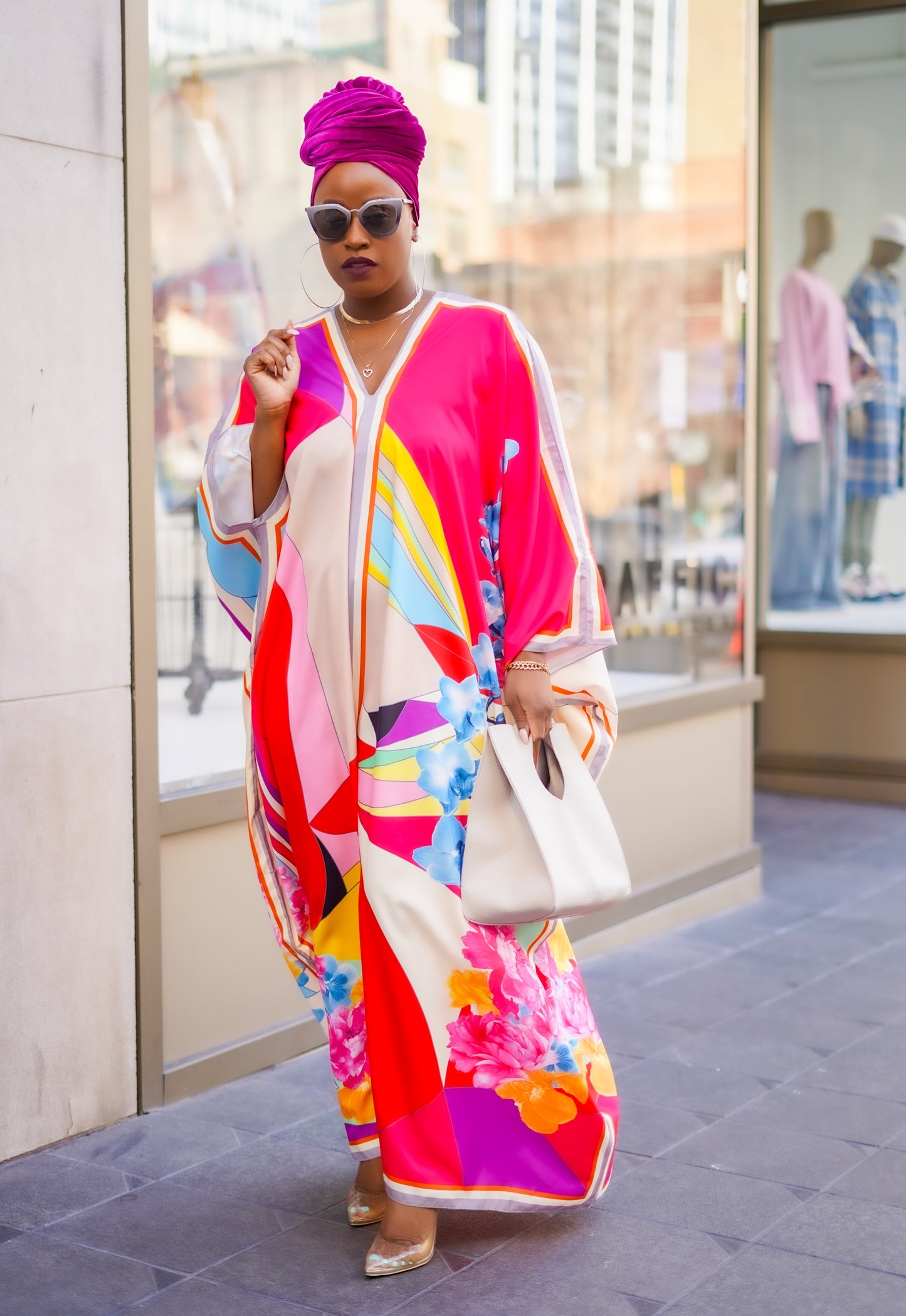 Hello Darling Colorful Abstract Kaftan--Will Ship The Week Of 5/19/25
