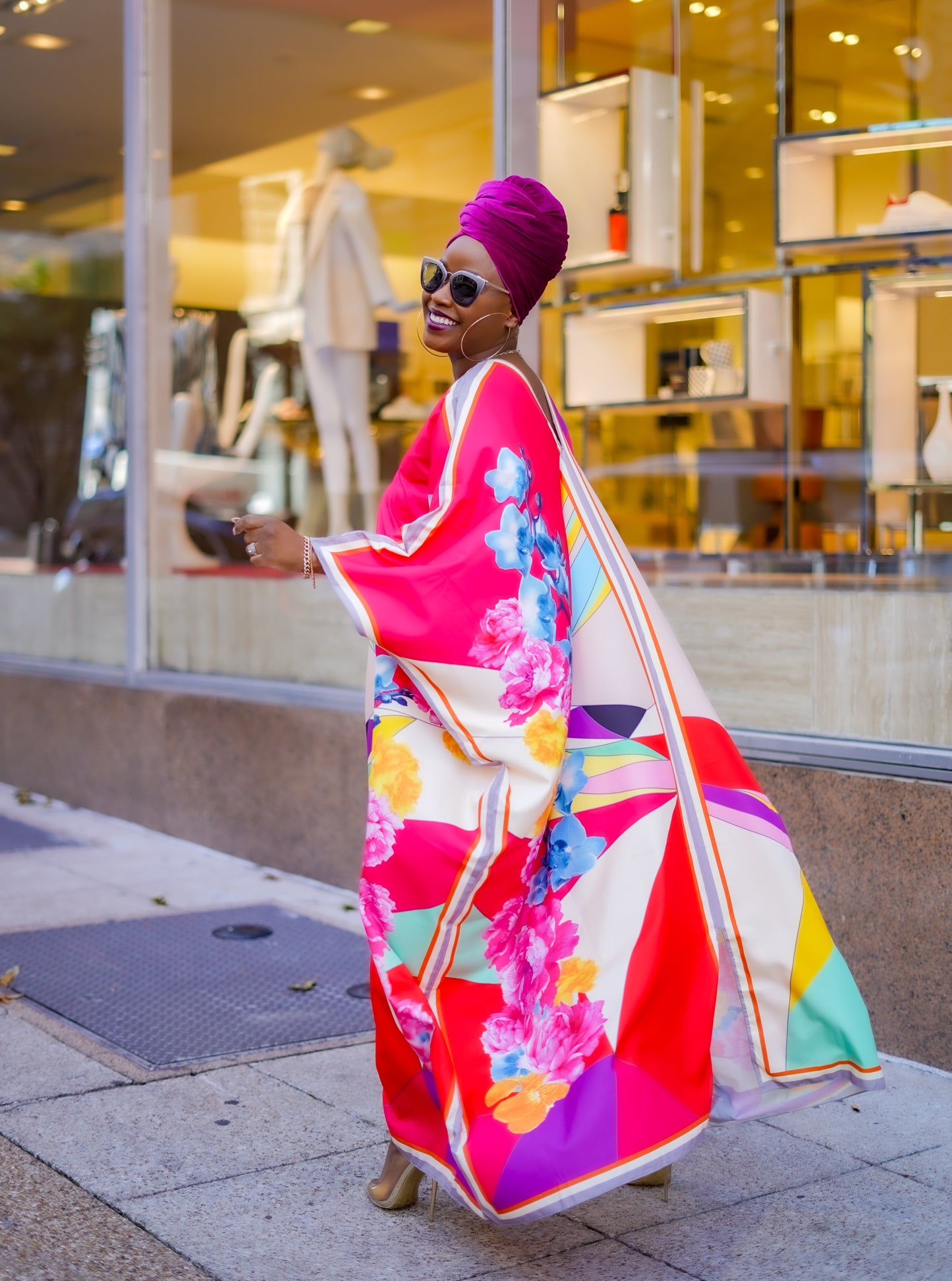 Hello Darling Colorful Abstract Kaftan--Will Ship The Week Of 5/19/25
